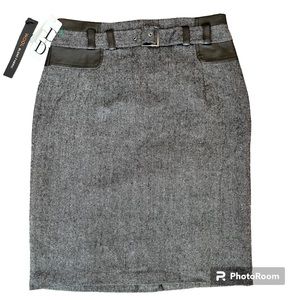 Dalia Collection Tweed Wool Blend Pencil Skirt Size 10